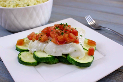 Baked Zuccini with Tomatoes