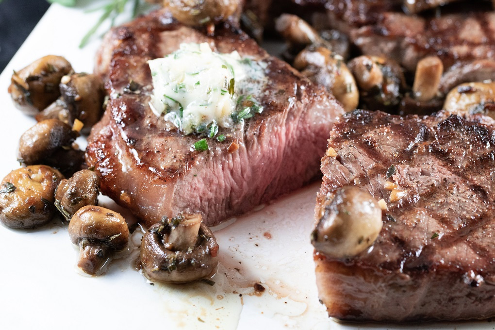 New York Strip Steak with Garlic Butter - Dinner at the Zoo